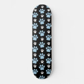 Patroon van poten, blauwe poten, reuzenpoten, dier persoonlijk skateboard (Voorkant)
