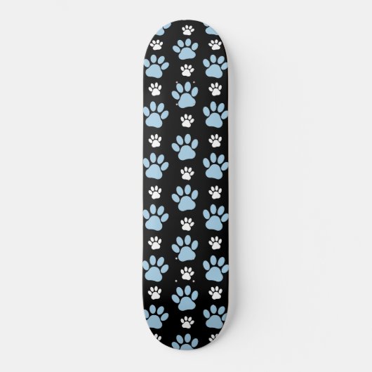 Patroon van poten, blauwe poten, reuzenpoten, dier persoonlijk skateboard (Voorkant)