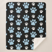 Patroon van poten, blauwe poten, reuzenpoten, dier sherpa deken (Voorkant)