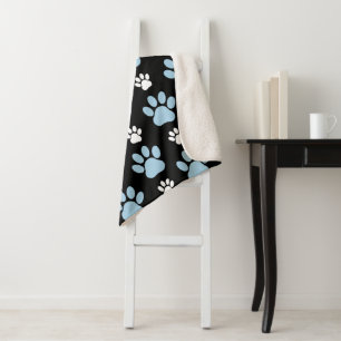 Patroon van poten, blauwe poten, reuzenpoten, dier sherpa deken