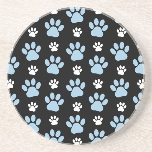 Patroon van poten, blauwe poten, reuzenpoten, dier zandsteen onderzetter (Voorkant)