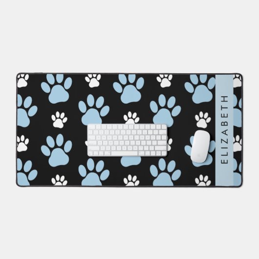 Patroon van poten, blauwe poten, reuzenpoten, Jouw Bureaumat (Keyboard & Muis)