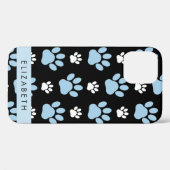 Patroon van poten, blauwe poten, reuzenpoten, Jouw Case-Mate iPhone Case (Achterkant (horizontaal))