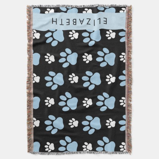 Patroon van poten, blauwe poten, reuzenpoten, Jouw Deken (Voorkant Verticaal)