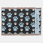 Patroon van poten, blauwe poten, reuzenpoten, Jouw Deken (Voorkant)