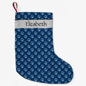 Patroon van poten, blauwe poten, reuzenpoten, Jouw Kleine Kerstsok (Voorkant)