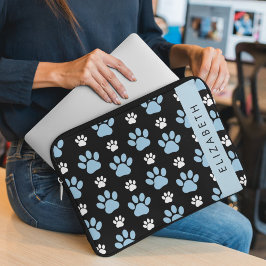 Patroon van poten, blauwe poten, reuzenpoten, Jouw Laptop Sleeve