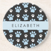 Patroon van poten, blauwe poten, reuzenpoten, Jouw Zandsteen Onderzetter (Voorkant)