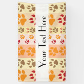 Patroon van poten, honden, stippen, staafjes spandoek (Verticaal)