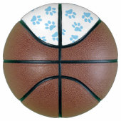 Patroon van poten, hondenpoten, baby blauwe poten basketbal (Rechts)