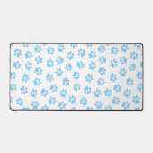 Patroon van poten, hondenpoten, baby blauwe poten bureaumat (Voorkant)