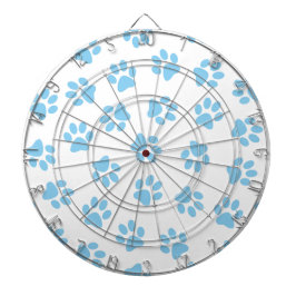 Patroon van poten, hondenpoten, baby blauwe poten dartbord