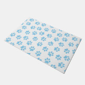 Patroon van poten, hondenpoten, baby blauwe poten deurmat (Schuin)