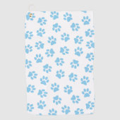 Patroon van poten, hondenpoten, baby blauwe poten golfhanddoek (Voorkant)