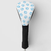 Patroon van poten, hondenpoten, baby blauwe poten golfheadcover (Voorkant)