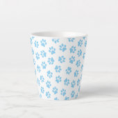 Patroon van poten, hondenpoten, baby blauwe poten latte mok (Voorkant)