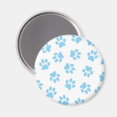 Patroon van poten, hondenpoten, baby blauwe poten magneet (Voorkant / Achterkant)