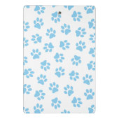 Patroon van poten, hondenpoten, baby blauwe poten mini klembord (Achterkant)