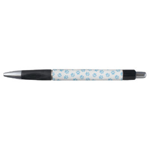 Patroon van poten, hondenpoten, baby blauwe poten pen