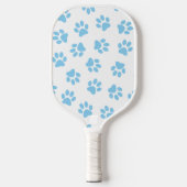 Patroon van poten, hondenpoten, baby blauwe poten pickleball paddle (Voorkant)