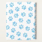 Patroon van poten, hondenpoten, baby blauwe poten planner (Achterkant)