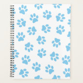 Patroon van poten, hondenpoten, baby blauwe poten planner (Voorkant)