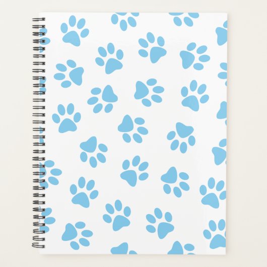 Patroon van poten, hondenpoten, baby blauwe poten planner (Voorkant)