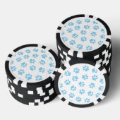 Patroon van poten, hondenpoten, baby blauwe poten poker chips (Opstapeling)