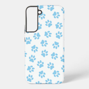 Patroon van poten, hondenpoten, baby blauwe poten samsung galaxy hoesje
