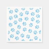 Patroon van poten, hondenpoten, baby blauwe poten servet (Voorkant)