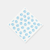 Patroon van poten, hondenpoten, baby blauwe poten servet (Hoek)