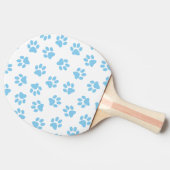 Patroon van poten, hondenpoten, baby blauwe poten tafeltennisbatje (Zijkant)