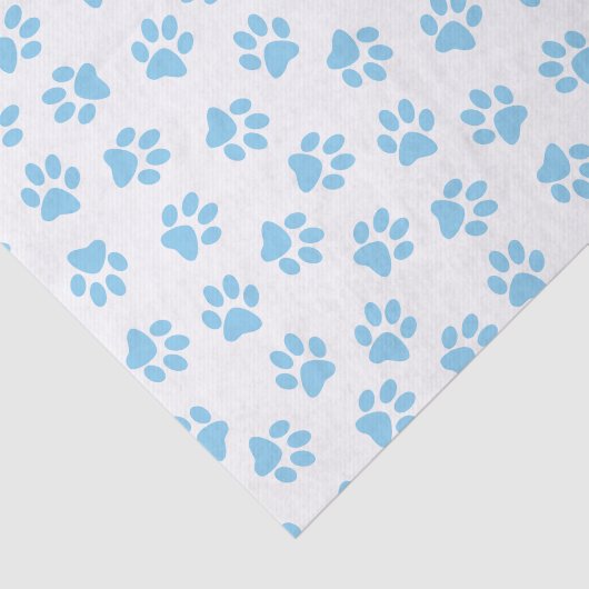 Patroon van poten, hondenpoten, baby blauwe poten tissuepapier (Detail)