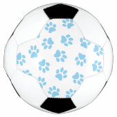Patroon van poten, hondenpoten, baby blauwe poten voetbal (Voorkant)