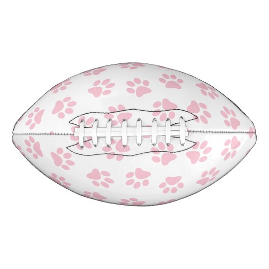 Patroon van poten, hondenpoten, Baby roze poten American Football (Voorkant)