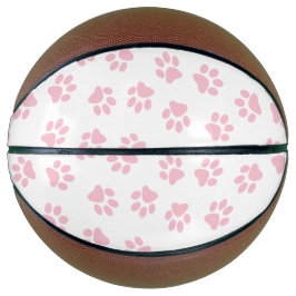 Patroon van poten, hondenpoten, Baby roze poten Basketbal