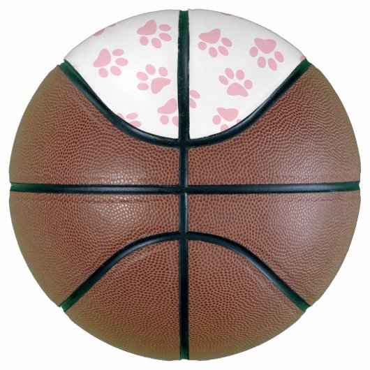 Patroon van poten, hondenpoten, Baby roze poten Basketbal (Rechts)