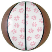 Patroon van poten, hondenpoten, Baby roze poten Basketbal (Verticaal)