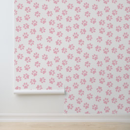 Patroon van poten, hondenpoten, Baby roze poten Behang