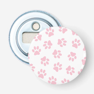 Patroon van poten, hondenpoten, Baby roze poten Button Flesopener