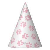 Patroon van poten, hondenpoten, Baby roze poten Feesthoedjes (Links)