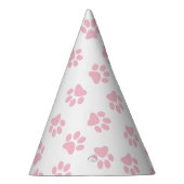 Patroon van poten, hondenpoten, Baby roze poten Feesthoedjes (Rechts)