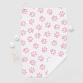 Patroon van poten, hondenpoten, Baby roze poten Golfhanddoek (Insitu)