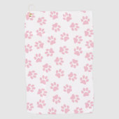 Patroon van poten, hondenpoten, Baby roze poten Golfhanddoek (Voorkant)