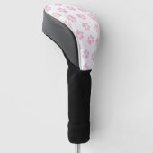 Patroon van poten, hondenpoten, Baby roze poten Golfheadcover (Schuin)
