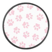 Patroon van poten, hondenpoten, Baby roze poten Hockey Puck (Voorkant)