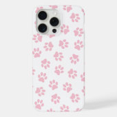 Patroon van poten, hondenpoten, Baby roze poten iPhone Hoesje (Achterkant)