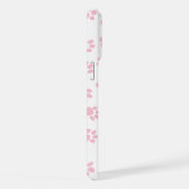 Patroon van poten, hondenpoten, Baby roze poten iPhone Hoesje (Rechterkant)