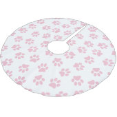 Patroon van poten, hondenpoten, Baby roze poten Kerstboom Rok (Gekanteld)