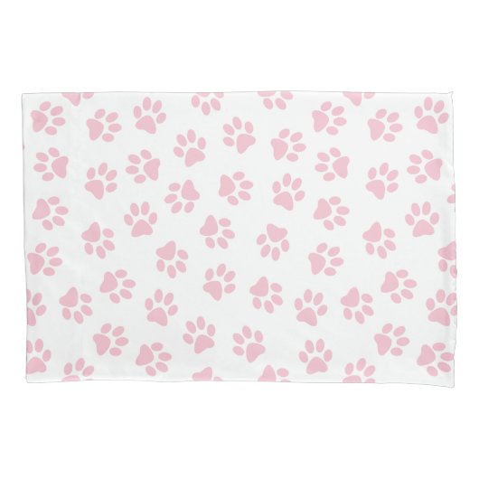 Patroon van poten, hondenpoten, Baby roze poten Kussensloop (Voorkant)